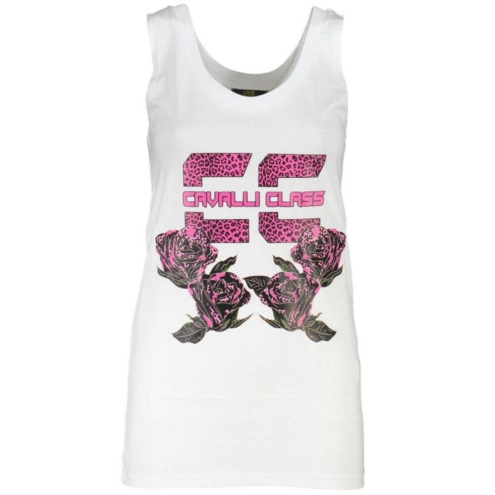 Cavalli Class Bianco Cotton Women Women's T-Shirt